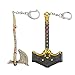 GOW Ragnarok Kratos Weapon Set Keychain - Leviathan Axe & MjÃ¶lnir(Thor) Chain - Cosplay Gifts for Kids Girls Teens Men and Game Fans (GOW Set)