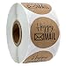 1.5" Round Kraft Happy Mail Stickers / 500 Labels Per Roll
