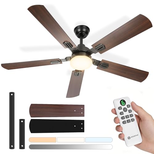 Aigostar Ventilador de Techo con Luz Silencioso
