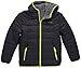 Eddie Bauer Boys' Reversible Jacket - Waterproof Lightweight Fleece Lined Hooded Puffer Coat - Boys Outerwear Jacket (5-20), Size 5-6, Black