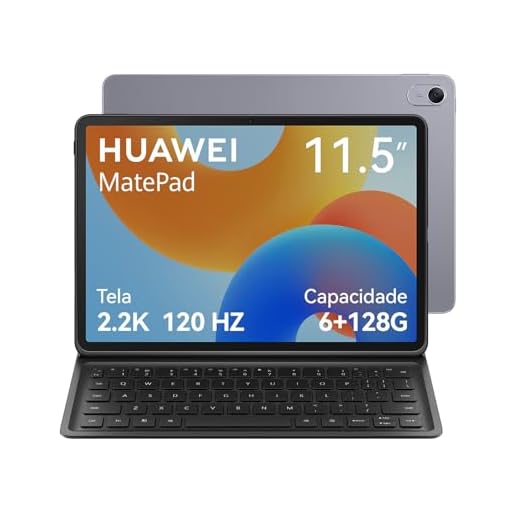 Tablet, HUAWEI MatePad 11.5 New, Tablet com Teclado Destacável, Wifi 6+128GB, Tela FullView de 11.5”2.2K 120 Hz, Câmera Traseira 13 MP, Câmera Frontal 8 MP, Bateria de 7700 mAh, Cinza Espacial