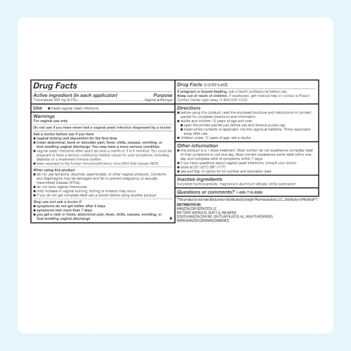 Image of Amazon Basics Tioconazole Ointment 6.5 Percent, 1-Dose Treatment, Vaginal Yeast Infection Treatment for Women, Feminine Care, 0.16 Ounce (Pack of 1) (Previously Care)