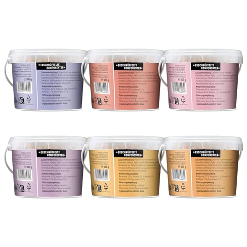 Chewies Trainings-Happen Hundeleckerli Mix Probier-Paket getreidefrei, Soft und ohne Zucker - Monoprotein Hunde-Leckerlis im wiederverschließbaren Eimer - Made in Germany (6 x 300 g)