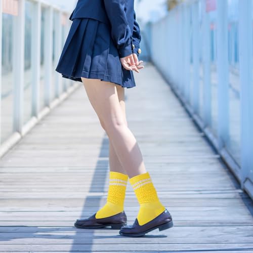 Image of phnydreg Slouch Socks Striped Slouch Scrunch Socks for Women Girls 90s Party