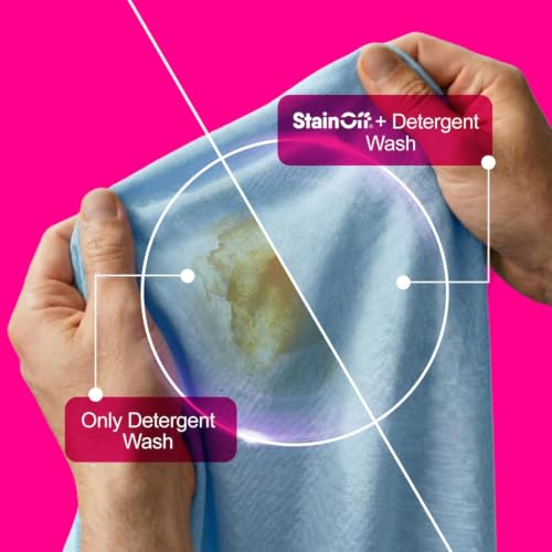 Image of StainOff Fabric Stain Remover Liquid - 250ml, Pack of 1 | Powerful Spot Cleaner for Clothes, Upholstery & Linen | Safe on All Fabrics | Quick Action Formula