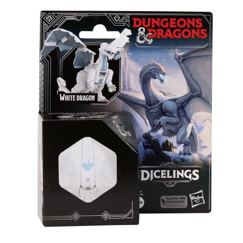 Dungeons & Dragons Dicelings White Dragon Collectible D&D Monster Dice Transforming Giant D20 Action Figures Role Playing Dice #TOP14
