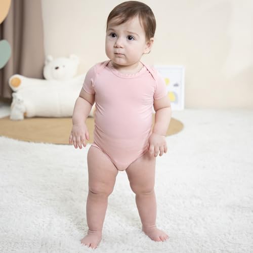 Baby Short Sleeve Bodysuits Summer Newborn Infant Boys Girls Rompers 0-24 Months3
