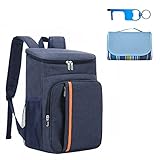 Picknickrucksack Kühltasche mit Decke Kühlrucksack Cooler Bag Kühltasche Picknicktasche für Picknick/BBQs/Camping/Ausflügen/Einkaufen