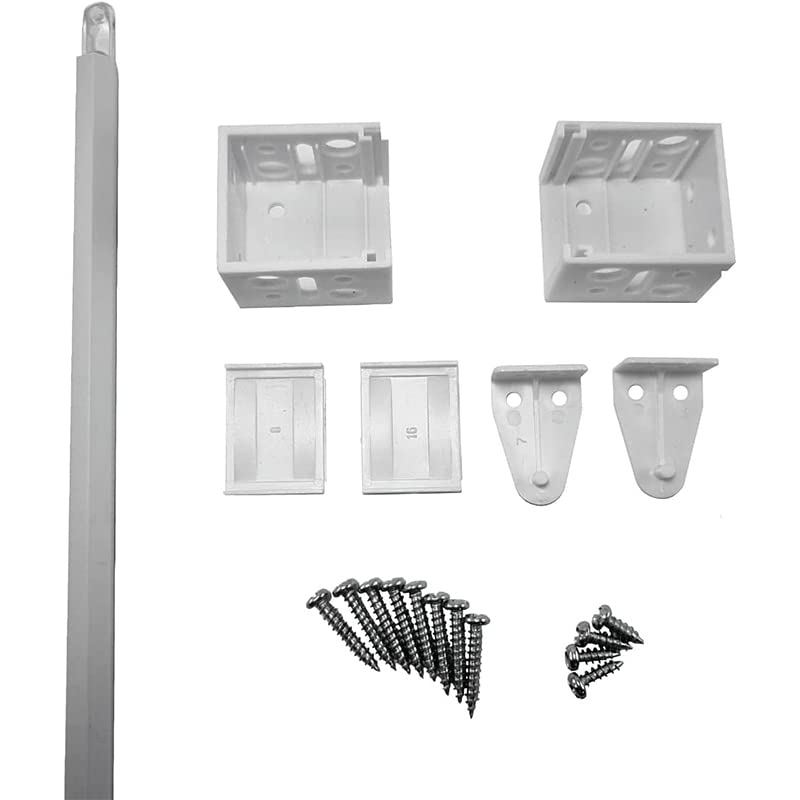 Virsus Tenda Veneziana in PVC 3789, colore Bianco, tenda parasole, fissaggio a muro, persiana regolabile in altezza e lamelle inclinabili per proteggere dalla luce e caldo, per finestre (100x160 cm)