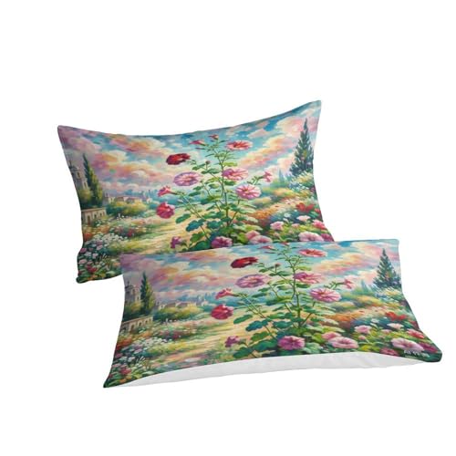 Linge de lit Pétunie 3D king size avec fermeture éclair - 3