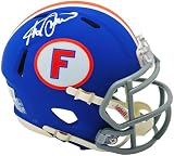 Steve Spurrier Autographed Blue Throwback Speed Mini Football Helmet Beckett BAS Witness Stock #236154