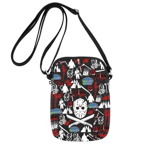 G2TUP Horror Killer Crossbody Bag Horror Killer Hockey Mask Gifts Horror Character Shoulder Bag