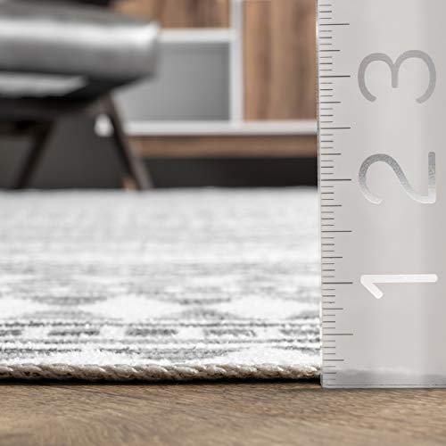 Nuloom Kira Machine Washable Tribal Geometric Area Rug, 5' X 8', Grey #TOP6