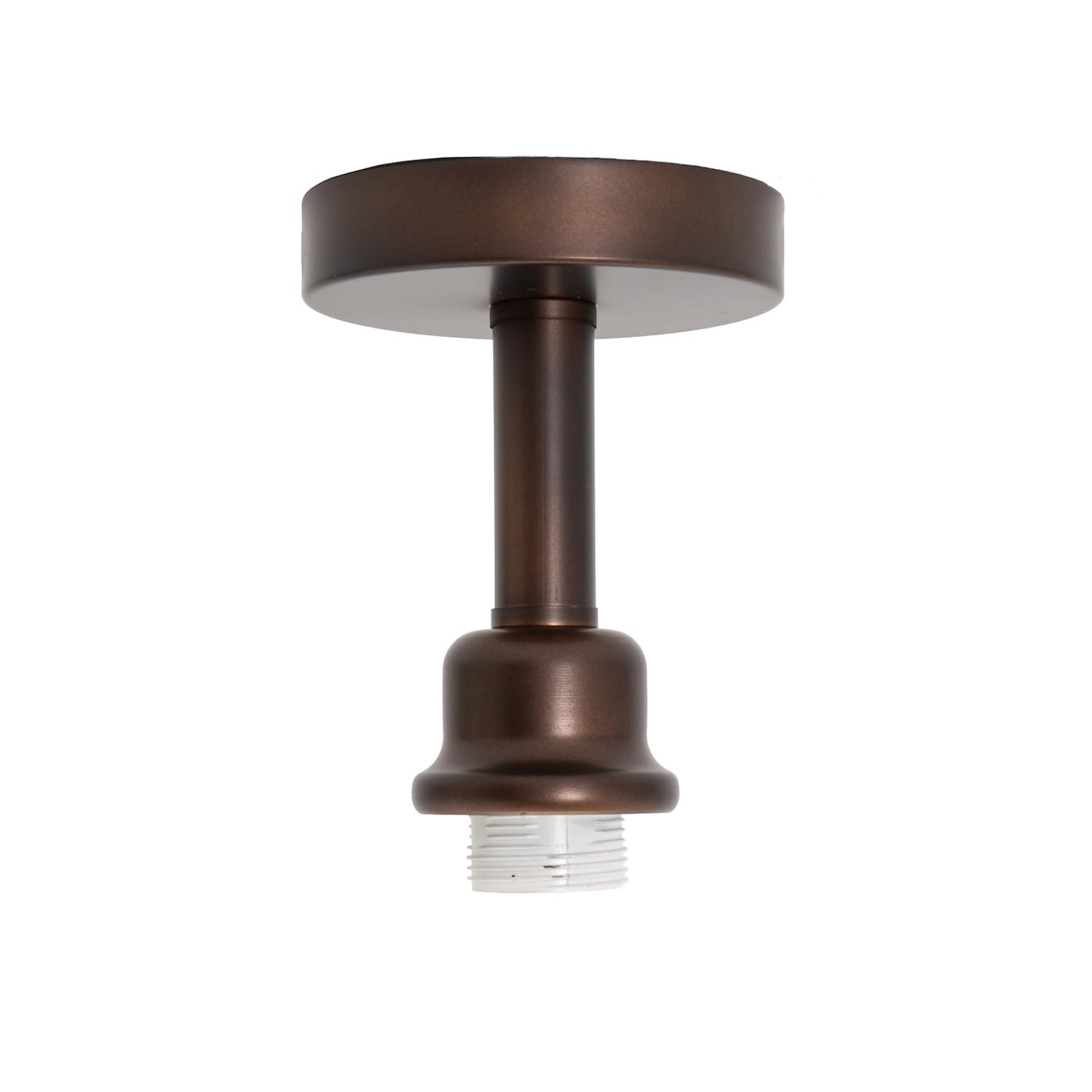 Happy Homewares Contemporary Designer Short Semi Flush Matt Bronze Ceiling Rose from B&Q