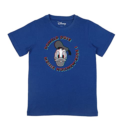 Image of Mickey Mouse Family by Wear Your Mind Boy's Character Print Regular T-Shirt (DMFBCT066.10 Royal Blue34 4-5Y)