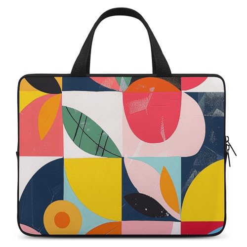 Sac ordinateur portable 15 pouces à bandoulière motif orange et blanc unisexe