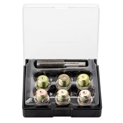 Ehwisbe Thread Repair Tool M15 X 1.5MM Oil Drain Plug Tap Portable Oil Pan Screws Tool Kit