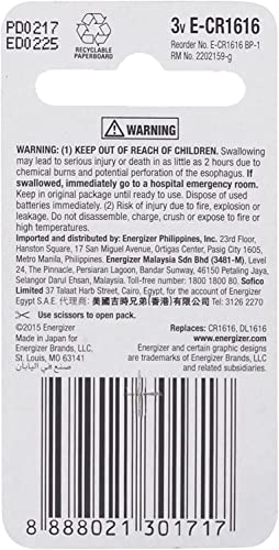 Energizer Cr1616 Lithium Coin Battery #TOP2