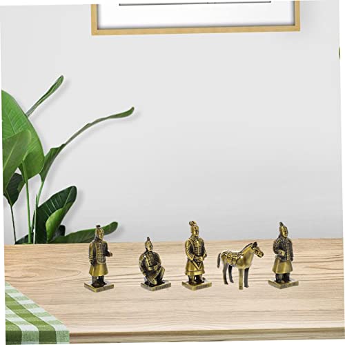 Estatuas Vintage Caballos de Terracota Miniatura 2.55 pulg miniatura 3