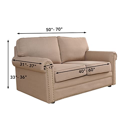 Image of Easy-Going Stretch Loveseat Slipcover 1-Piece Sofa Cover Furniture Protector Couch Soft with Elastic Bottom for Kids Polyester Spandex Jacquard Fabric Small Checks (Loveseat, Dark Gray)