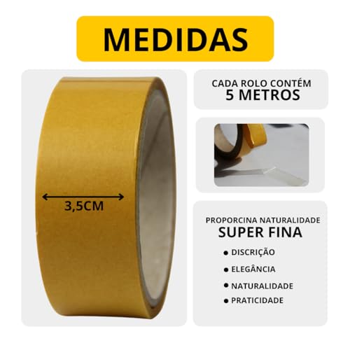 Fita Protese 5m Gold Origin 3,5cm Amarela Não Derrete