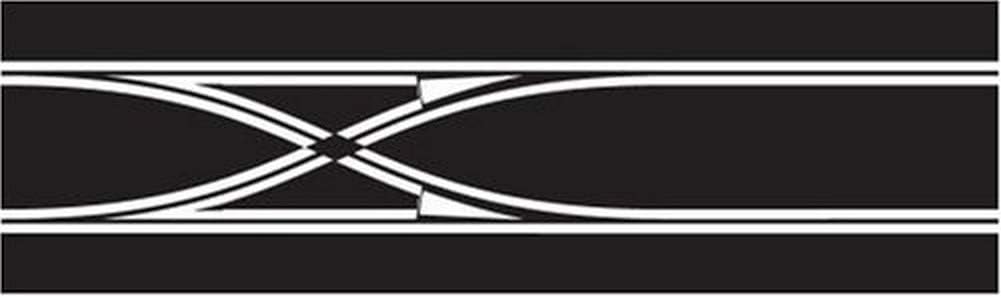 Scalextric C7036 Digital Track Straight Lane Change 20.5 inches , Black, Large