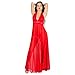 Red Sexy NightGown Lingeire Elegant Noble Stain, G-String Thong, Baby Doll Nightwear Sexy Pajamas,Red,One Size