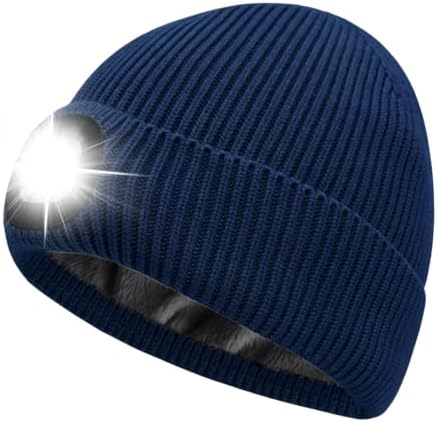 AWSOLAR Mütze mit Licht Kinder Mädchen Jungen Winter Mützenlampe