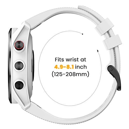 ANCOOL for Garmin S62 Watch Band/Forerunner 945/955/965/970 Watch Bands 22mm Silicone Band for Fenix 8 47mm/Fenix 7/6/5 Bands Replacement for Fenix 6 pro/7 pro/Epix Gen 2 47mm(White) by ANCOOL - Image 7