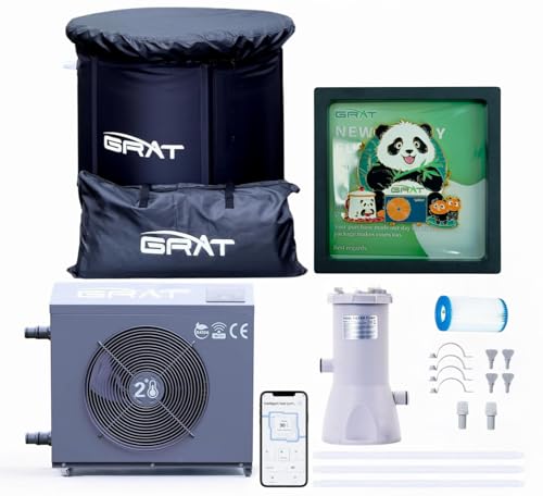 1.5HP Ice Bath Water Chiller Combo, with a Gift, Cold Plunge Tub, Filter, Water Pump and Wheels, WiFi Control, 110V 60Hz, Home & Outdoor Gym Spa, Athletic Recovery