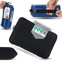 Marcolumb Reisekissen-Campingkissen-ergonomisches Memory-Schaum-Kissen mit temperaturregulierendem Bezug-Oeko-TEX Made IN Green (Schwarz) – Ansicht 9