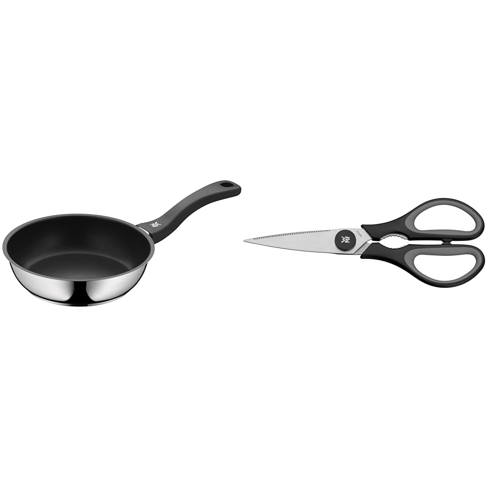 WMF Devil - Sartén Ø20 cm con Revestimiento Antiadherente, Acero Inoxidable Pulido Para Todo Tipo de Cocinas,Tijeras de Cocina, Acero Inoxidable, Negro, 21cm, Tijeras para el Hogar
