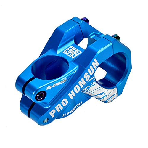 Colorful Bike Stem 31,8 x 50 mm Rainbow Hollow Short Stem CNC Mountain Bike Lenker Vorbau XC/AM/FR/DH Enduro (blau) Cover