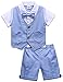 mintgreen Niños Bebes Formal Ropa Caballero Manga Corta Conjuntos de Traje, Azul, 2-3 años (Tamaño del fabricante: 100)