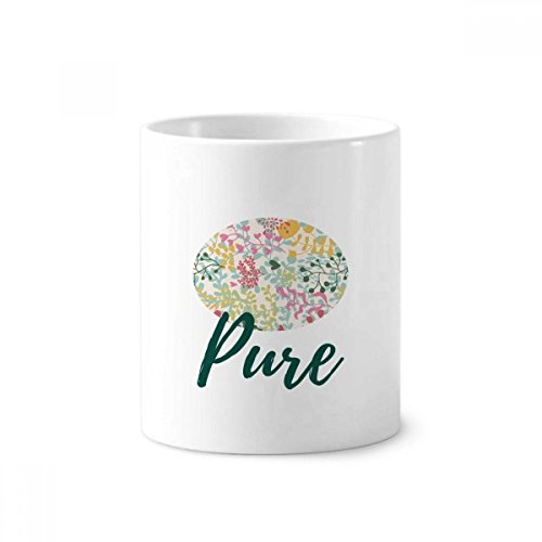 Cadeau idéal : tasse blanche en céramique peinte avec motifs de feuilles