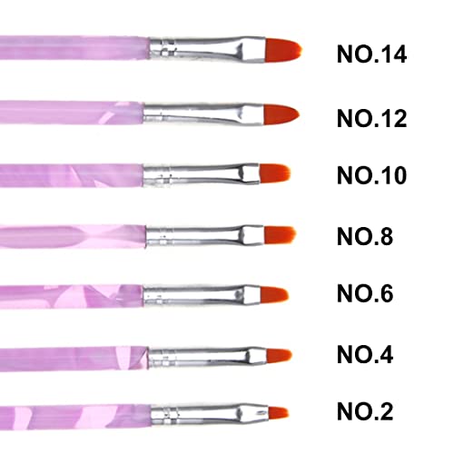 Zeayebsr Nagel Pinsel, 8 Stück Nägel Art Pinselset, Acryl Nagel Kunst Pinsel, 8 Nagelbürste Professionell Malerei Pen… – Bild 3