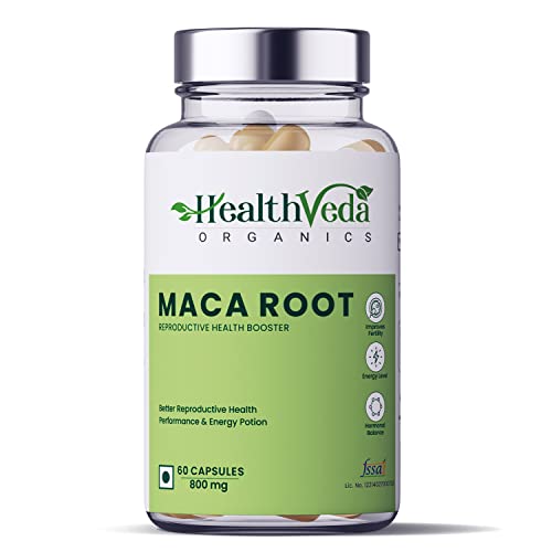 Health Veda Organics Maca Root Supplement, 800 mg | 60 Veg Capsules | Promotes Reproductive Health, Improves Energy & Enhances Performance | For Men & Women Health Veda Organics Maca Root Supplement, 800 mg | 60 Veg Capsules | Promotes Reproductive Health, Improves Energy & Enhances Performance | For Men & Women