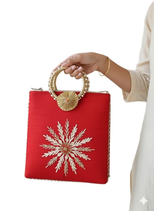 Gota Glamour bagPotali Bag for Wedding Party & Festive Use | Bridal Return Gift Potli Handbag-D_43-picture-46