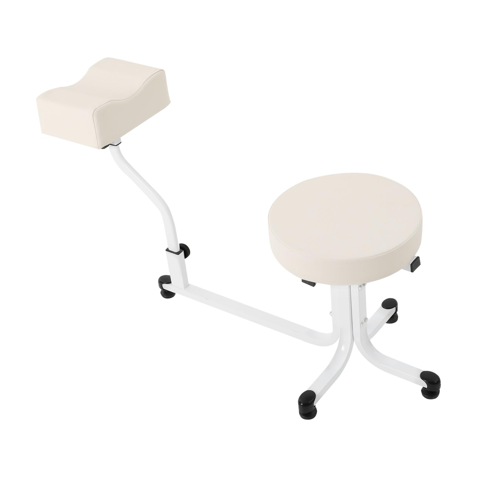 Sgabello per pedicure, poggiapiedi, poggiapiedi, poggiapiedi con poggiapiedi, poggiapiedi, poggiapiedi ad alta stabilità (bianco)