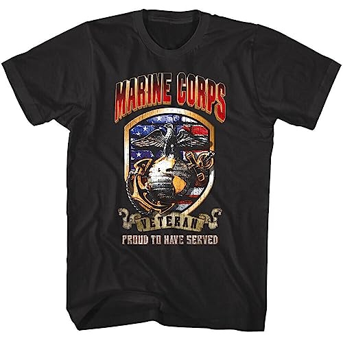 US Marine Corps Veteran Proud to Have Served Men's T Shirt United States Elite Blacks