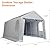 GarveeLife Carport Canopy, 10x20 FT Heavy Duty Carport Waterproof, Portable Garage with Removable Sidewalls & Doors Car Canopy with All-Season Tarp for Motorcycle, Bike, Garden Tools, Grey