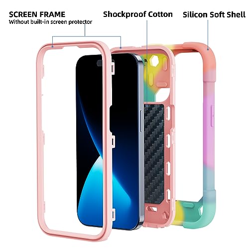 Image of MARKILL Plastic, Silicone Compatible with iPhone 15 Pro Max Case 6.7 Inch with Double Ring Stand, Heavy-Duty Military Grade Shockproof Case Phone Cover For iPhone 15 Pro Max.
