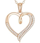 LAVALE Moissanite Diamond Necklaces for Women, Engraved 'Forever & Always' Gifts for Women Mom He...