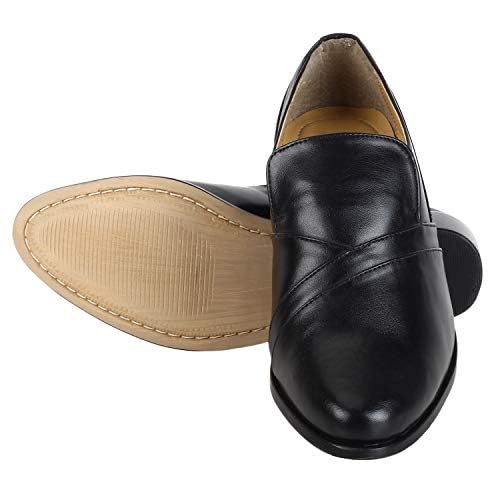 Image of LIBERTYZENO Mens Genuine Leather Tassel Loafer Slip On Dress Shoes