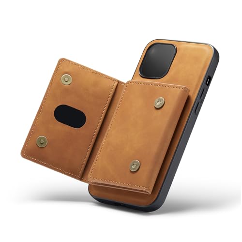 Étui magnétique iPhone 14 en cuir PU anti-choc avec porte-carte