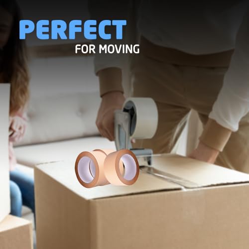 1ABOVE 3pk Brown Kraft Paper Packing Tape, 48mm x 50m - Image 4