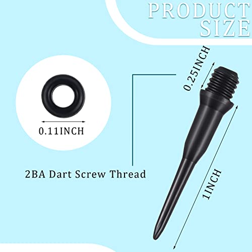 image for Sotiff 600 Pieces 2BA Thread Plastic Dart Tips Points and 600 Pieces R