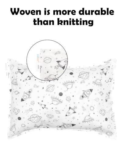 Image of ALVABABY Toddler Pillowcases 2 Pack Organic Cotton Fit 13 inchx 18 inch or 12 inchx16 inch Kids Pillow Cover Envelope for Girl Boy Travel 2TPW46A