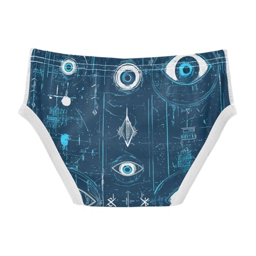 KLL Evil Eye Circle White Obsidian Little Boys Cotton Nighttime Underwear Breathable Undies2
