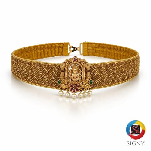 Image of Fresh Bite Box Dhaga Ring Original Mirror Work, Adjustable Waist Hip Belt Kamarbandh for Saree, Saree Belt, Gown & Dress, Sontada Patti Vadanam kamarband for Women 01